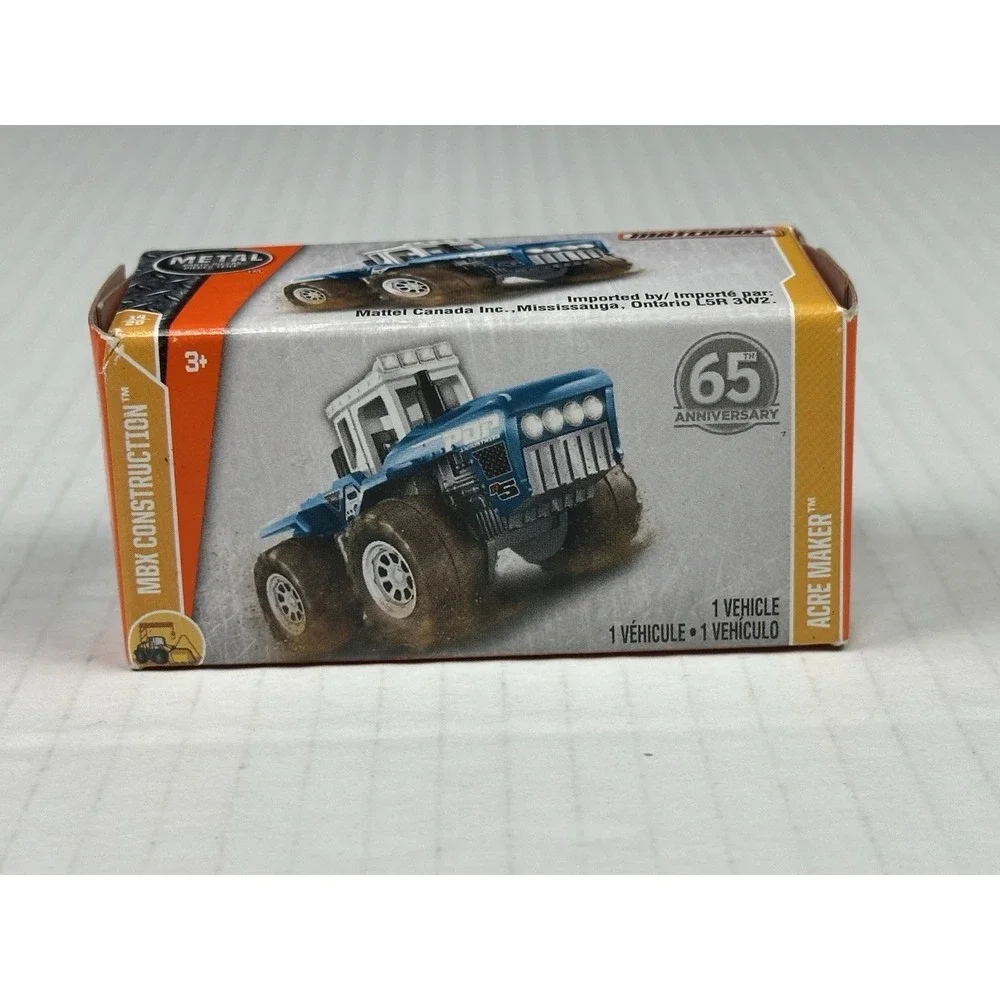Mattel Matchbox 2017 #14/20 MBX Construction Acre Maker Quad blue